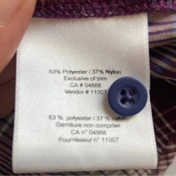 MEC Mountain Equipment Company  Ombre Plaid UV Protection button shirt Sz L - Picture 6 of 9